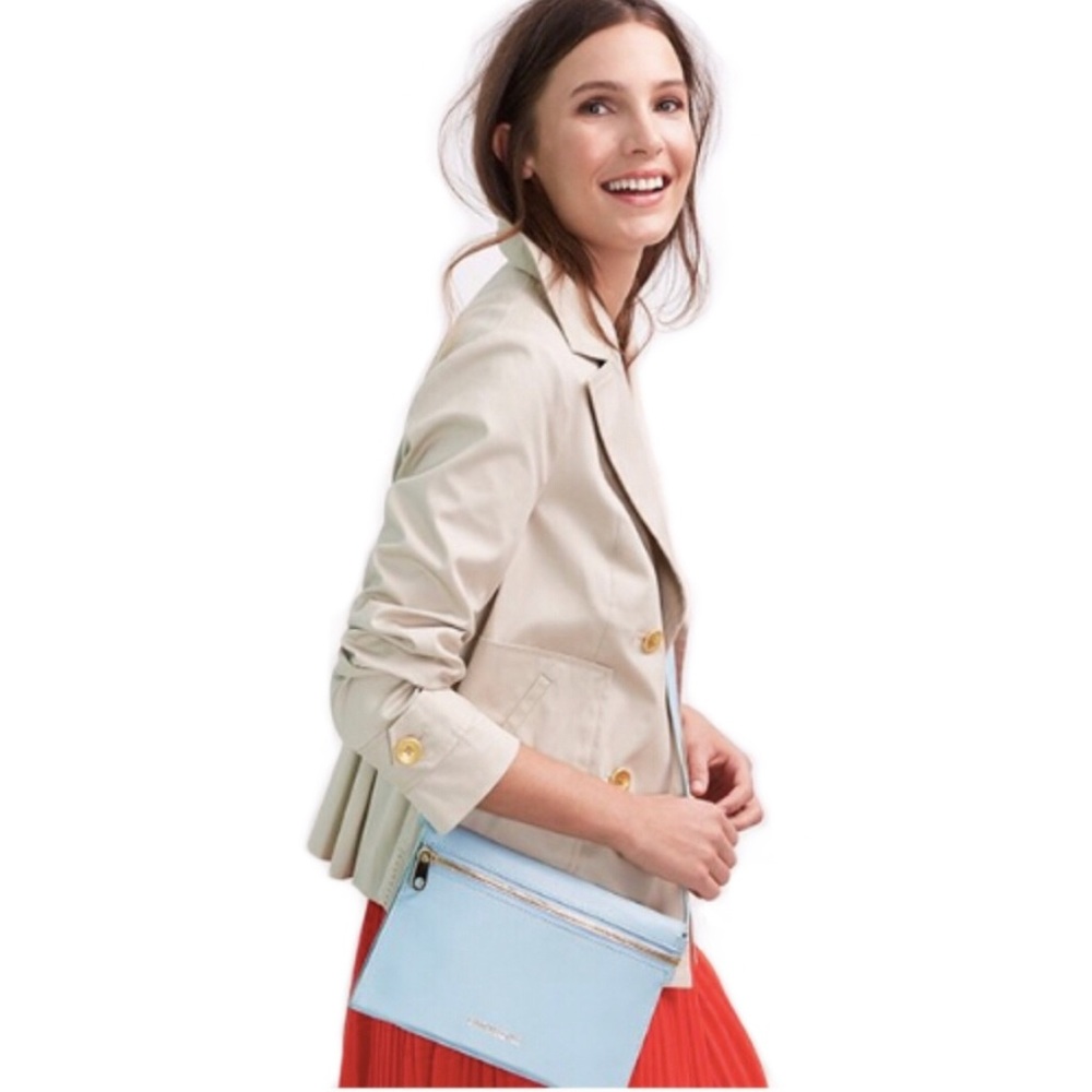 Blue 'Ines' Leather Crossbody - Picture 2 of 7